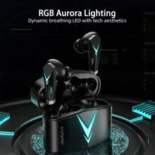 Lenovo LP6 Gaming Ohrstöpsel | Tiefe Bass-Immersion | Verzögerungsfreie Gruppen-Chat | Sofortiger Umschalten zwischen zwei Geräten | Klare Face-to-Face Anrufe | Plattformübergreifend für Android/iOS | 50 Stunden Dauerbetrieb