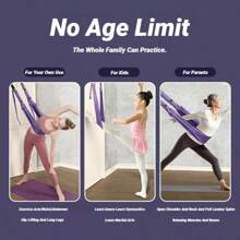 Cinghia per allungamento gambe, attrezzatura di allungamento con ancora per porta, trainer di flessibilità, assistente per backbend, adatta per danza, yoga aereo, allungamento gambe per balletto