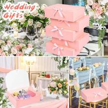 10 Stück/5 Stück/2 Stück - Weiß/Schwarz/Rosa/Braun Geschenkboxen mit Deckel, Geschenkboxen mit Schleife für Brautjungfern Verlobungsboxen, Geschenkboxen für Hochzeit, Geburtstag, Babyparty und andere Partys, Valentinstag Geschenke, Valentinstag, Verpackung, Geburtstag, Selbstgemachtes, Beauty Aufbewahrungsbox
