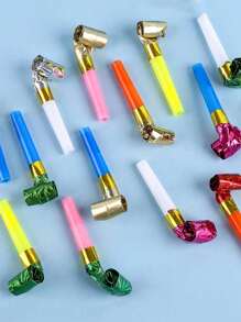 20/50pcs/5pcs Random Color Creative Party Favor Blowing Dragon Whistles, Birthday Party Cheering Horns Supplies