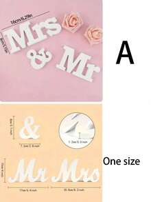 1 件纯色婚礼装饰 先生和夫人 情人节 - 白色 - 查看 4