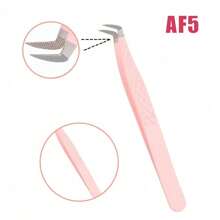 FADVAN 1 Pc Eyelash Tweezers Extension Pink Stainless Steel Superhard Tweezers With Fiber Tips High Precision Anti-Static Tweezers
