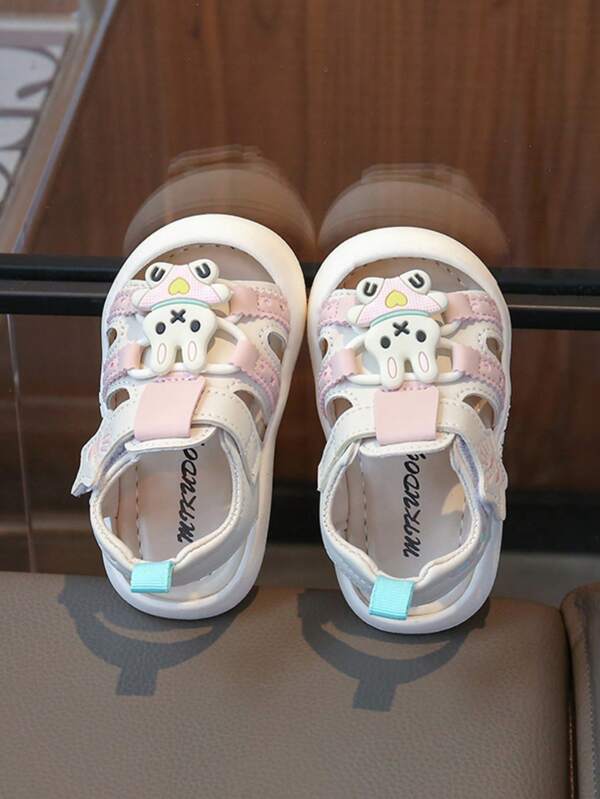 Summer New Fashionable Sandals With Anti Slip Design And Cartoon Pattern Decoration, Suitable For Children Of All Ages, Children's Leisure, Outdoor Activities, Families, More Lightweight And Comfortable, Hook And Loop Design