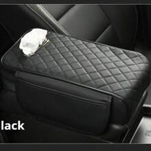 Multifunctional Car Armrest Pad With Storage Bag And Tissue Box, Center Console Cushion Organizer