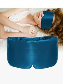 Silk Sleep Mask Sleeping Band Eye Cover Blindfold For The Night Sleep Mask For Eyes,Simulation Silk Cool Soft Travel Eye Mask, Long Eye Mask Shade No Pressure On Eyes No Ear Stretching,School,Back To School,Travel,Travel Essentials,Home Essentials,Eye Mask,Sleep Mask - Multicolor - View 4