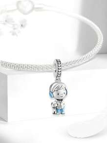 1 pièce Élégante perle charme en argent sterling 925 de la série infirmière de l'amour, adaptée pour les bracelets et bracelets des femmes, idéale pour la confection de bijoux DIY et la décoration de tenues quotidiennes pour les filles. Un accessoire abordable pour la rentrée scolaire.