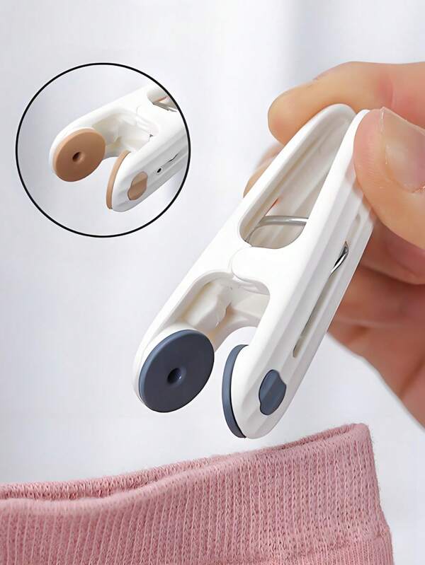 Non-Marking Drying Clothespins Household Hangers Clothing Windproof Fixing Clips Sun Clothes Clips Socks Sheets Drying Clips, Clothespins, Towel Clips, Beach Towel Clips, Camping, Summer, Travel, Beach Essentials, Laundry Clips, Bathroom Accessories, Travel Essentials, Storage