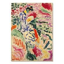 1 Stück Geschenk Matisse Poster und Drucke abstrakte Landschaft Wandkunst Vintage Leinwandmalerei Wandbilder für Wohnzimmer Heimdekoration optional mit Rahmen - mehrfarbig - Übersicht 49