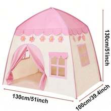 Tienda de campaña de princesa tamaño grande para niños - Temática de cielo estrellado azul, de poliéster resistente y armazón de acero, perfecta para niños y niñas - Regalo de cumpleaños o festivo ideal, Carpa de juego plegable para niños, Casa de muñecas, Decoración navideña, Regalo de Halloween, Apta para niños de 0 a 9 años