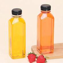 10pcs Transparent Juice Bottles, Suitable For Home Or Outdoor Camping Water Bottle For Outdoor For Sport
