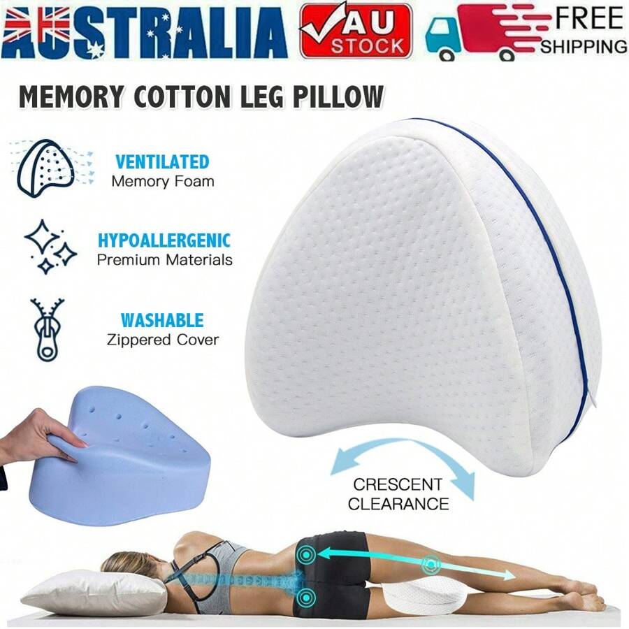 Leg Knee Pillow Cushion Support Pain Relief Washable Cover Memory Foam Pillows