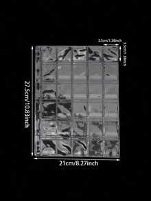 10 Pcs High-Transparency Coin Loose-Leaf Sheets With 30 Compartments. These Are Available Inner Pages Suitable For Banknote And Coin Loose-Leaf Albums. They Are Single-Sided High-Transparency Coin Album Pages. - Multicolor - View 6