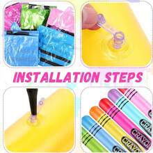 Inflatable Crayon Set, Giant Crayon Prop, Oversized Colored Pencil, Paintbrush Hanging Inflatable Decor, Suitable For Garden, Room, Birthday, Party Decoration