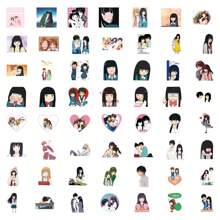 55 Piezas de Pegatinas de Kimi Ni Todoke Pegatinas de vinilo estéticas para scrapbooking, diario, portátil, parachoques, monopatín, botella de agua, computadora, teléfono, dibujos animados, casco de seguridad, pegatinas y calcomanías para automóvil