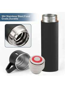 1pc Stainless Steel Three-Lid Long-Lasting Insulated Cup Is A High-End Portable Portable Water Cup Set For Outdoor Business Travel And Household Use, Suitable For Keeping Milk, Coffee, Beer, Tea, Cola, And Cold And Hot Beverages Warm