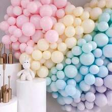 MZYI.LINGER 25 Stücke Macaron-Ballons aus weichen Süßigkeiten (5 Zoll), süße bunte Mini-Ballons, geeignet für Geburtstagsfeiern, Hochzeitsfeiern, Heimdekoration, Partyzubehör, Weihnachtsdekoration, Valentinstagsdekoration