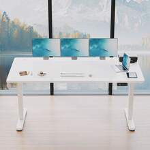 Devoko Gunji Electric Standing Desk Height Adjustable Sit-Stand Desk With Memory Smart Panel - White - View 5