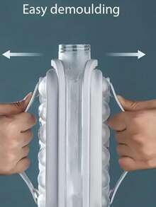 At-Home Ice Ball Maker Mold, High Capacity Covered Ice Cube Tray, Homemade Ice Ball Maker - White - View 7