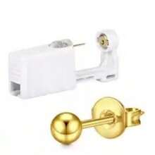Kit de perçage d'oreilles, pistolet à percer les oreilles jetable avec boucles d'oreilles à strass cubique de 5 mm pour femmes, kit de perçage des oreilles à domicile