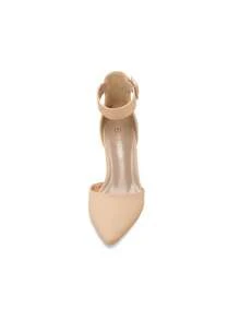 Womens Court Shoes Elastic Ankle Straps - Albaricoque - Ver 7