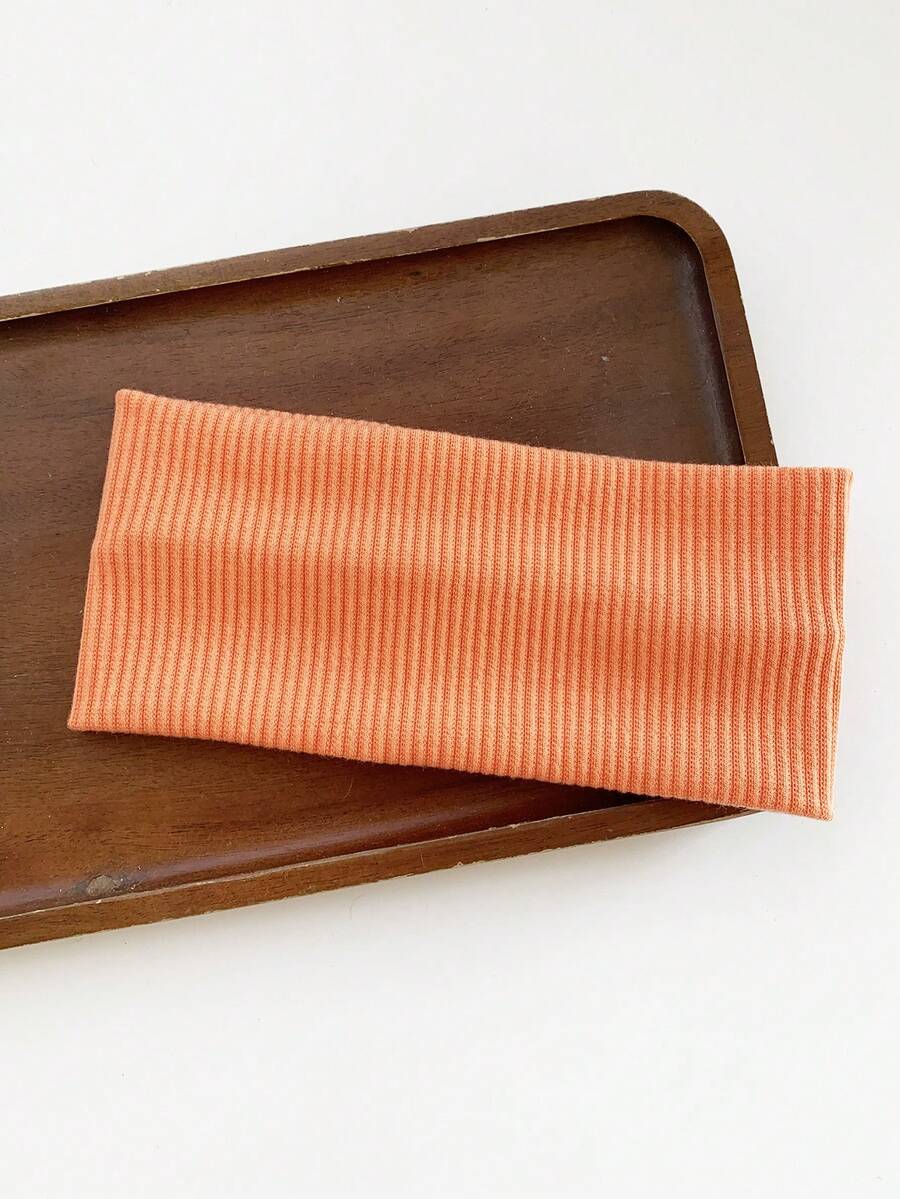 1条简约针织发带，学院风街头运动发饰，粉色、黑色、白色及多种颜色可选，男女皆宜，四季皆可佩戴，可作头巾、吸汗带、发带、秋冬发箍、女士度假装扮发饰、优雅围巾、女士头巾、柔软头巾。