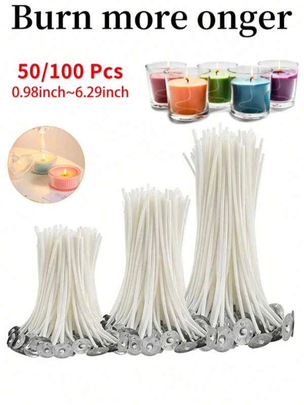 10/30/50/100pcs 9cm/16cm Candle Wicks, DIY Candle Making Wicks