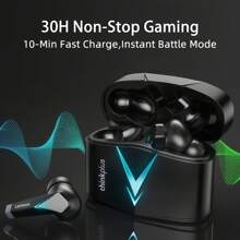 Lenovo LP6 Gaming Ohrstöpsel | Tiefe Bass-Immersion | Verzögerungsfreie Gruppen-Chat | Sofortiger Umschalten zwischen zwei Geräten | Klare Face-to-Face Anrufe | Plattformübergreifend für Android/iOS | 50 Stunden Dauerbetrieb