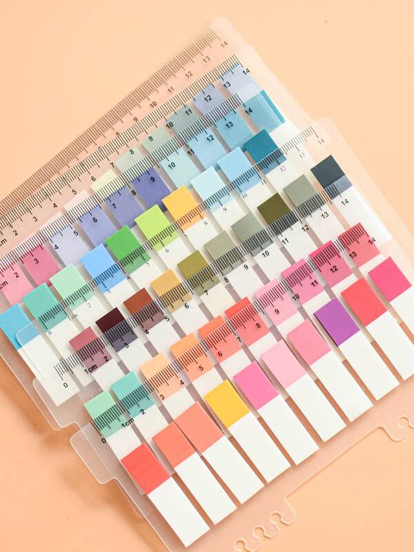 A Pack Of 6 Sets, Each Containing 200 Sheets, Totaling 1200 Sheets Of PET Sticky Notes. These Semi-Transparent Plastic Notes Are Ideal For Office Stationery And Indexing Labels. Six Styles Are Included In Each Pack.,School Supplies,Back To School