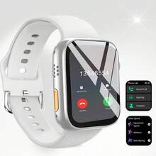 SIMSONLAB Smart Watch, Wireless Calling /Dial, Multi -Sport Mode, Calling Reminder And Rejection,Information Reminder,SMS Reminder,Holiday Gifts, Birthday Gifts - Silver - View 1