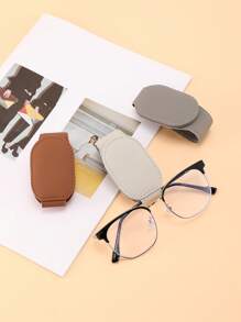 1pc Car Sunglasses Holder Glasses Hanger Clip For Car Sun Visor With Leather Adsorption Automotive Interior Accessories For All Eyeglasses