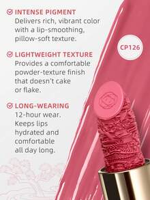 Catkin Rouge 保湿塑形唇膏，防水持久缎光柔滑唇膏，全新 CP126 蜜桃花 - CP126 (NEW) - 查看 4