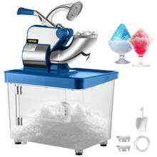110V Commercial Electric Ice Shaver 440lbs/H, Snow Cone Machine With Dual Blades, Stainless Steel Shaved Ice Machine For  School, Church, Restaurants Bars - US A Type Plug(110-127V) - View 1