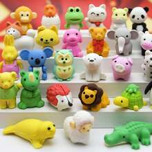 5/20 piezas Gomas de borrar con diseños de animales como mascotas de escritorio para niños, gomas de borrar divertidas a granel, regalos de gomas de borrar con rompecabezas para premios en el aula, recompensas de juegos, caja de tesoros, relleno de huevos de Pascua, artículos para bolsas de regalos, recuerdos de fiesta, recompensas para estudiantes, caja de tesoros de la clase, relleno de huevos de Pascua