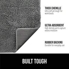 Ultra Absorbent Grippy Doormat For Muddy Dog Paws, Machine Washable Soakstopper Rugs Cleaner Floors, Bed Mat For Dirty Dogs, Indoor Entrance Door Rug Pet Bed Mats 24x17 Gray - Grey - View 3