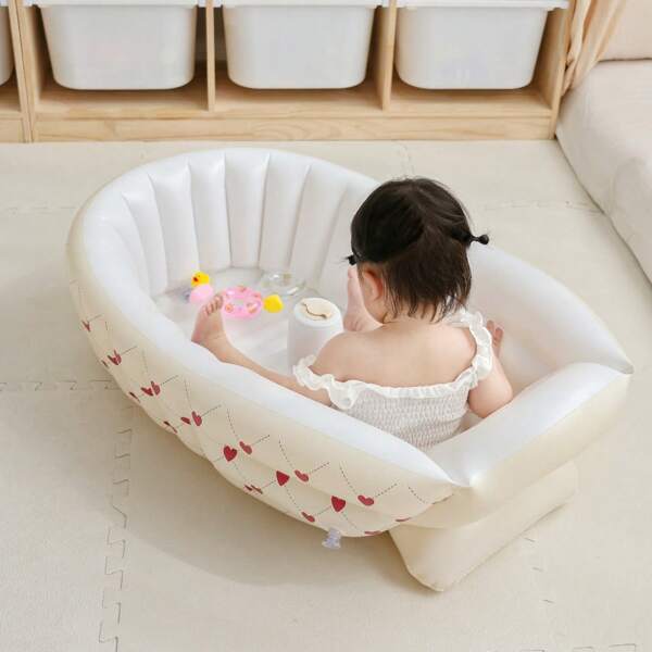 Bañera inflable para bebés, bañera para niños, muy atractiva, de PVC, portátil, plegable, para juegos de piscina, artefacto de viaje