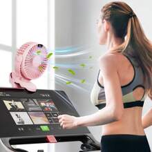 SWEETFULL 4000mAh tragbarer Tischventilator, 360° drehbarer Clip-Ventilator mit LED-Anzeige, wiederaufladbarer leiser Mini-Ventilator, multifunktionaler Zweifach-Ventilator, für Schlafzimmer, Büro, Fitnessstudio, Outdoor, Reise, Sommer