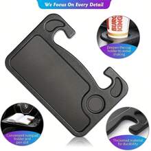 Steering Wheel Desk Tray With Cup Holder And Pen Slot - Double-Sided, Snug Fit, Multifunctional Laptop Desk For In-Car Use, Automobile Desk Tray