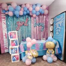 50 pezzi Palloncini in lattice rosa e blu da 10 pollici, adatti per gender reveal, anniversari, feste di compleanno, decorazioni per principesse, matrimoni, decorazioni per interni ed esterni