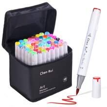 Multiple Colors Alcohol Markers,168/120/80/60/48 Colours Double Tipped Alcohol Markers,Give Impermeable Mat,Chisel & Brush Alcohol-Based Art Marker Set For Adults Coloring Illustration,Great Value Pack For Students Art Class- Refillable Ink Back To School
