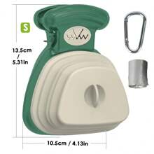 1 Piece Dog Poop Picker - Poop Clip - Easy To Carry (Includes 3 Rolls = 60 Plastic Trash Bags) - Foldable Trash Cleaner - Portable Hiking Clip Pet Poop Clip - Enjoyable Dog Walking - Trash Bags Can Be Stored Inside The Container Dog Poop Picker Dog Poop Scoop, Suitable For Small And Large Dogs