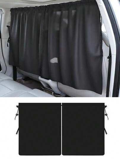 2pcs Car Privacy Curtains Sun Shade Isolation Privacy Curtain Car Air Conditioning Divider Curtain For Front And Rear Seats Universal Car Divider Curtain