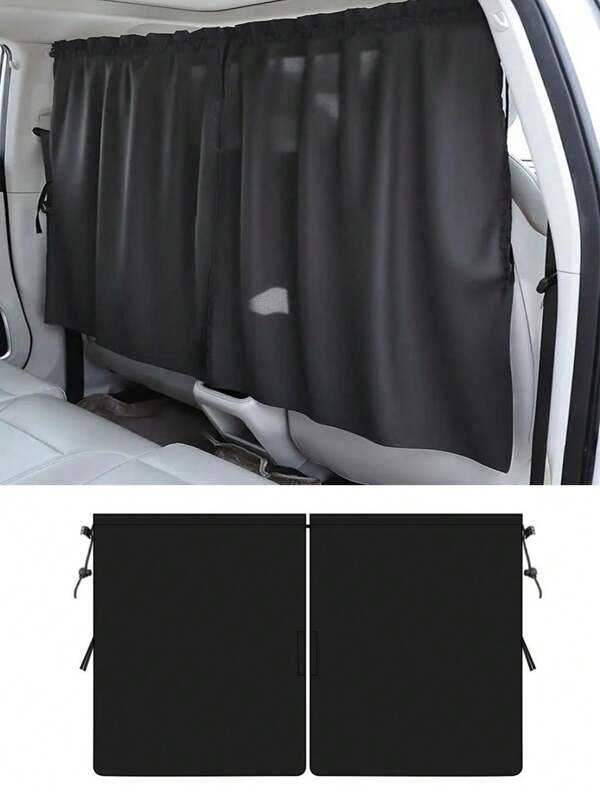 2pcs Car Privacy Curtains Sun Shade Isolation Privacy Curtain Car Air Conditioning Divider Curtain For Front And Rear Seats Universal Car Divider Curtain