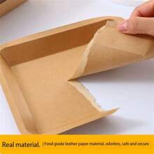 10 pièces Assiettes rectangulaires en papier kraft jetables, conviennent pour le barbecue extérieur, les frites maison, le poulet frit, les pâtisseries, le sushi et les encas