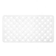 Mainstays 15" X 27" Non-Slip Cushioned PVC Bathtub Mat For Shower With Suction Cups And Drain Holes, White - 1 - View 3