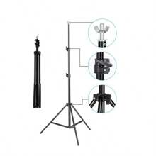 1Set Photo Studio Backdrop Support Kit Includes 2Pcs Background Brackets,Splicing Crossbars,Portable Bag For Carrying Hands,2X2M/2X3M/2.6X2M/2.6X3M/2.8X3M/3X3M High Adjustable Background Stand For Parties, Photoshoot, Photography, Projector Screen, Movie Screen, Wedding, Events Decoration, Balloon ﻿