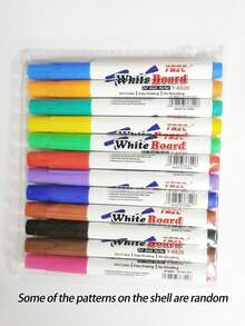 36pcs/Set Random Shell Pattern Magic Watercolor Pens, Water-Based Pigment, Multi-Color, Floating Ink, Marker, Suitable For Painting, Education, Party Gifts, Birthday Gifts, Ceramic Spoon (Shell Pattern, Color And Logo Are Random) - Multicolor - View 9