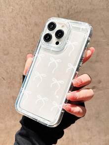 蝴蝶结图案白色手机壳，适用于 16 Pro Max、11/12/13/14 Plus、15 Pro/15 Plus/15 Pro Max、7 Plus/8 Plus、X/XS Max、XR、11 Pro/12 Pro/13 Pro/14 Pro、12 Mini/13 Mini、11 Pro Max/12 Pro Max/13 Pro Max/14 Pro Max/14 Plus、6/6S/6 Plus、7/8、16 Pro、16 Pro、16 Plus、16 Pro Max。防水、防震、防摔、防刮。 - 白色 - 查看 4