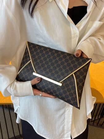 Bolso de mano con estampado de leopardo de gran capacidad, moda verano 2024 para mujer