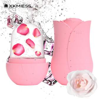 1 pezzo Rullo viso rinfrescante con fiori rosa 3D, adatto come regalo