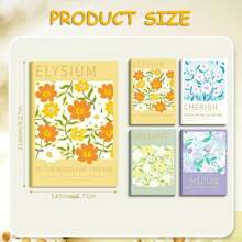 Vintage Floral Design Diary Matte Surface Notebook 260 Pages Notebooks Office Notepad Sketch Book Writing Pads School Supplies